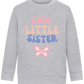 Cool Little Sister Butterfly Design - Comfort Kids Sweater_ORION GREY II_front