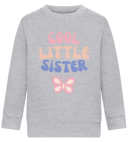 Cool Little Sister Butterfly Design - Comfort Kids Sweater_ORION GREY II_front