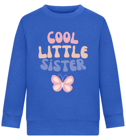 Cool Little Sister Butterfly Design - Comfort Kids Sweater_ROYAL_front