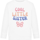 Cool Little Sister Butterfly Design - Comfort Kids Sweater_WHITE_front