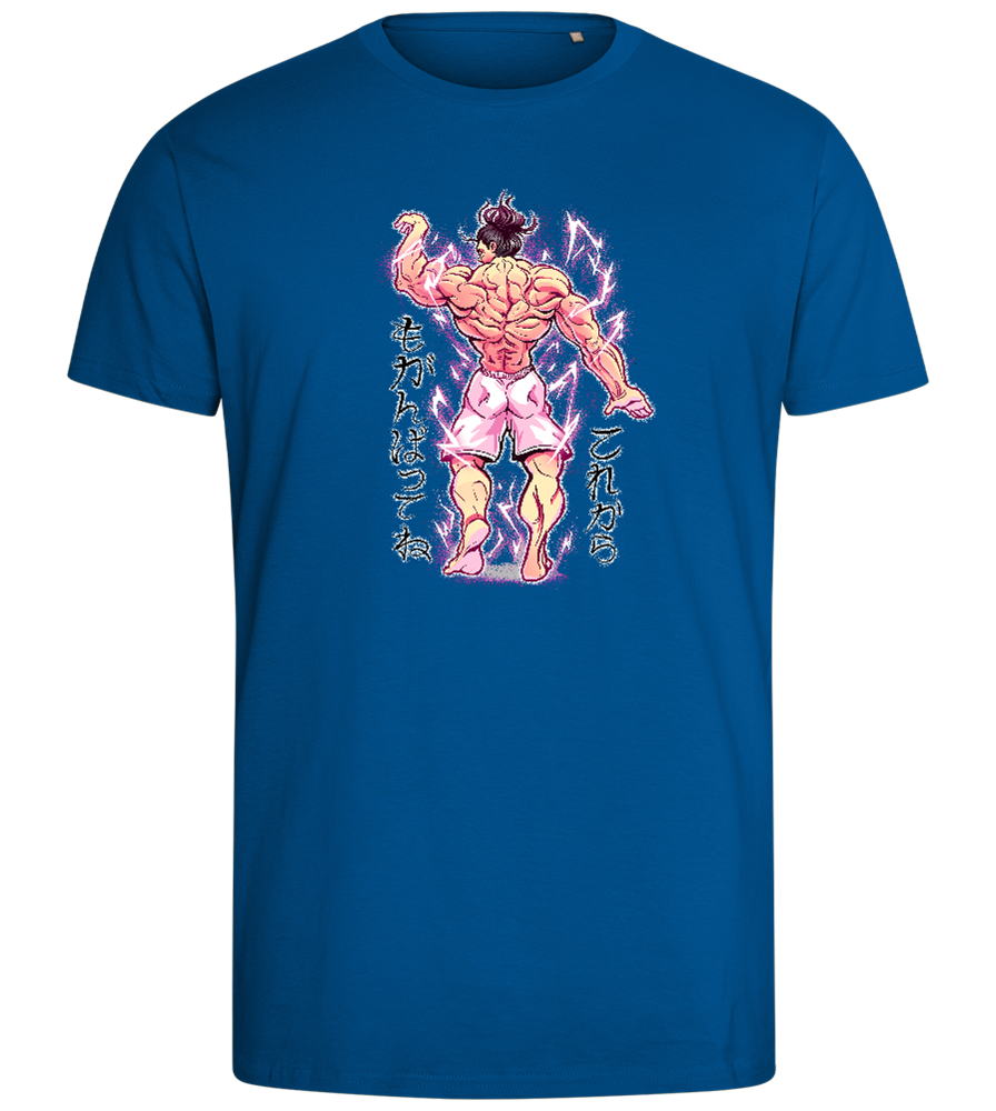 Muscular Bodybuilder Design - Comfort men's fitted t-shirt_ROYAL_front