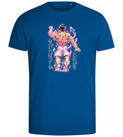 Muscular Bodybuilder Design - Comfort men's fitted t-shirt_ROYAL_front