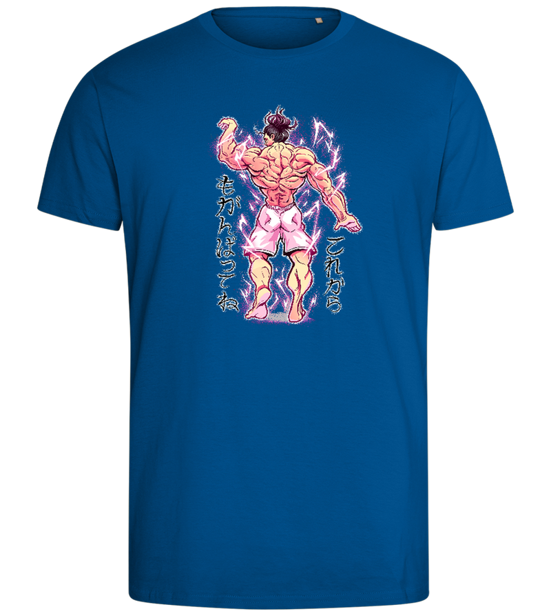 Muscular Bodybuilder Design - Comfort men's fitted t-shirt_ROYAL_front