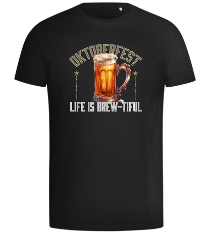 Life is Brew-tiful Design - Comfort men's t-shirt_DEEP BLACK_front