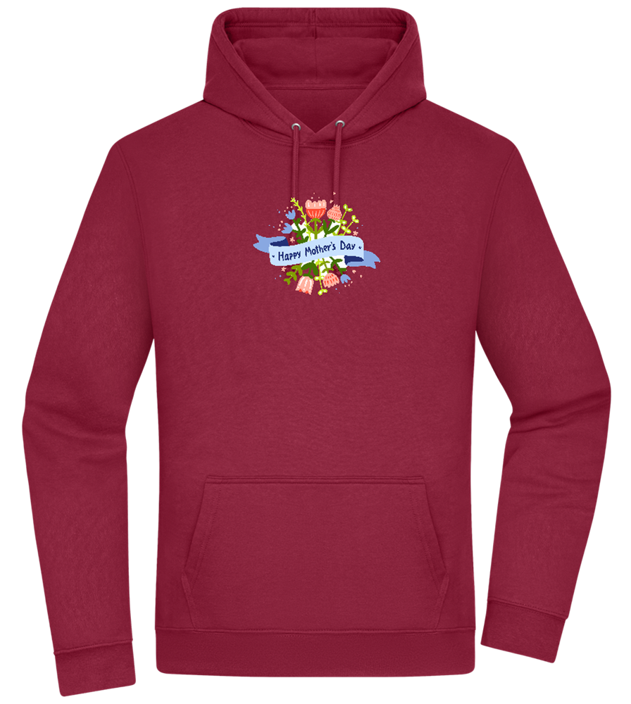 Mother's Day Flowers Design - Premium Essential Unisex Hoodie_BORDEAUX_front