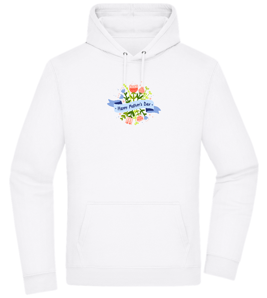 Mother's Day Flowers Design - Premium Essential Unisex Hoodie_WHITE_front