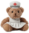 Teddy bear plush nurse_WHITE_front