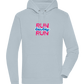Run Baby Run Design - Premium unisex hoodie_CREAMY BLUE_front