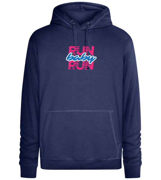 Run Baby Run Design - Premium unisex hoodie_DENIM CHINA_front