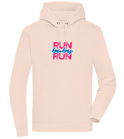 Run Baby Run Design - Premium unisex hoodie_LIGHT PEACH ROSE_front