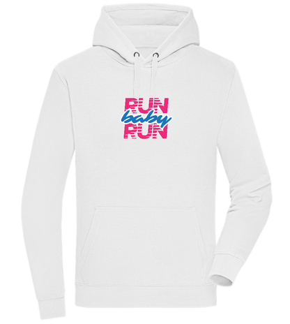 Run Baby Run Design - Premium unisex hoodie_WHITE_front