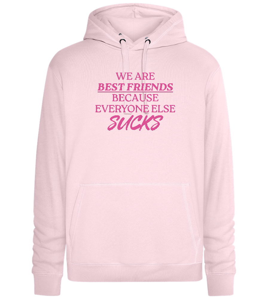 Best Friends Design - Premium unisex hoodie_LIGHT PEACH ROSE_front