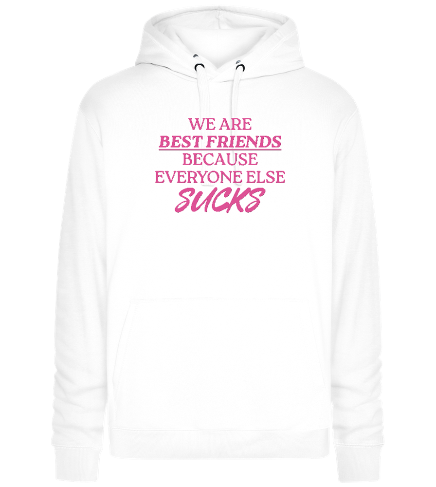 Best Friends Design - Premium unisex hoodie_WHITE_front