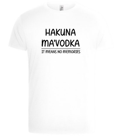 Hakuna Ma'vodka Design - Basic Unisex T-Shirt_WHITE_front