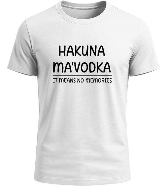 Hakuna Ma'vodka Design - Basic Unisex T-Shirt_WHITE_front