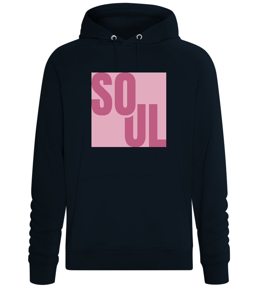 Soul Text Design - Comfort unisex hoodie_BLACK_front