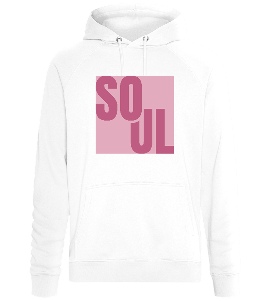 Soul Text Design - Comfort unisex hoodie_WHITE_front