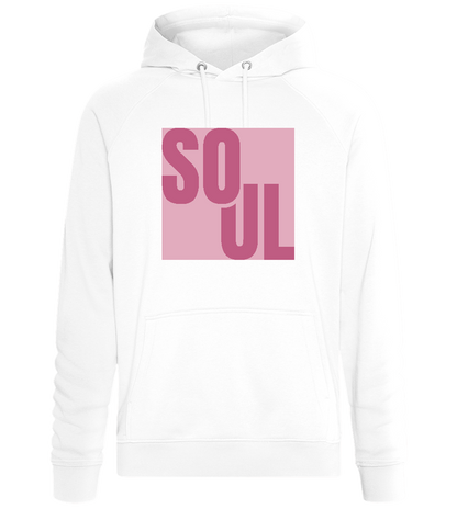 Soul Text Design - Comfort unisex hoodie_WHITE_front