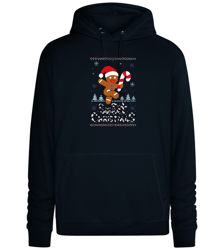 Gingerbread Man Design - Premium unisex hoodie_BLACK_front