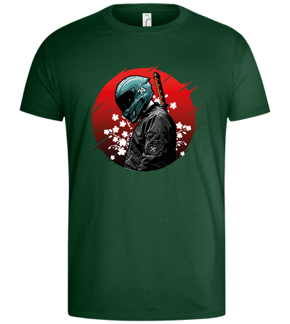 Red Samurai Design - Basic men's t-shirt_GREEN BOTTLE_front