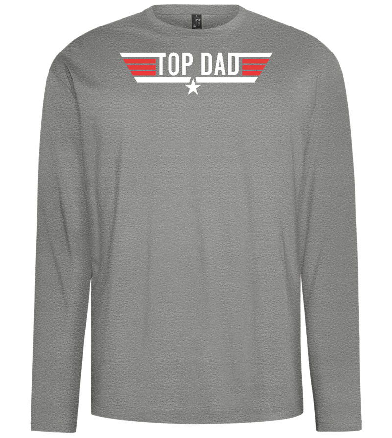 Top Dad Design - Comfort men's long sleeve t-shirt_ORION GREY_front