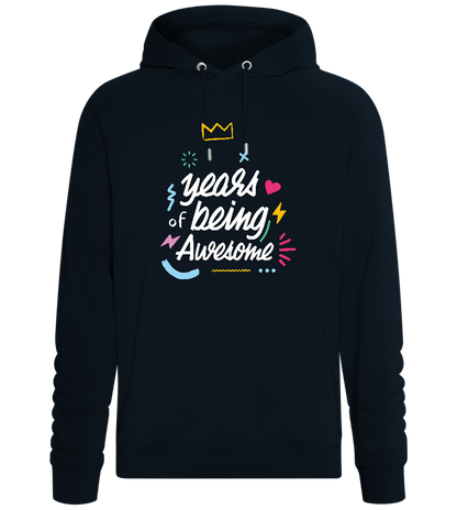 X Years Being Awesome Design - Comfort unisex hoodie_BLACK_front