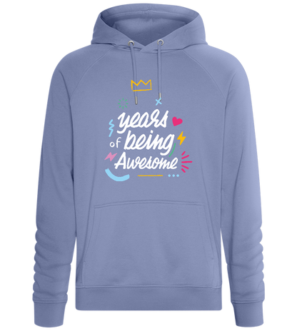 X Years Being Awesome Design - Comfort unisex hoodie_BLUE_front