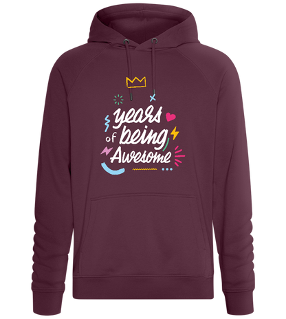 X Years Being Awesome Design - Comfort unisex hoodie_BORDEAUX_front