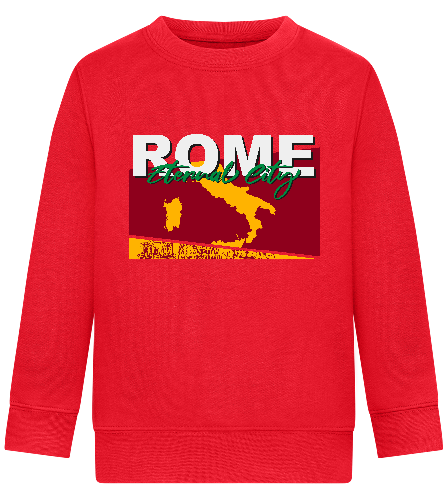 Eternal City Design - Comfort Kids Sweater_BRIGHT RED_front