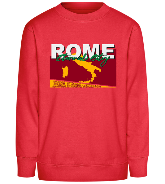 Eternal City Design - Comfort Kids Sweater_BRIGHT RED_front