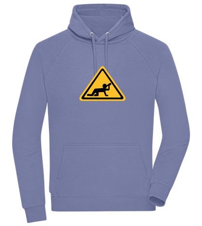 Drunk Warning Sign Design - Comfort unisex hoodie_BLUE_front