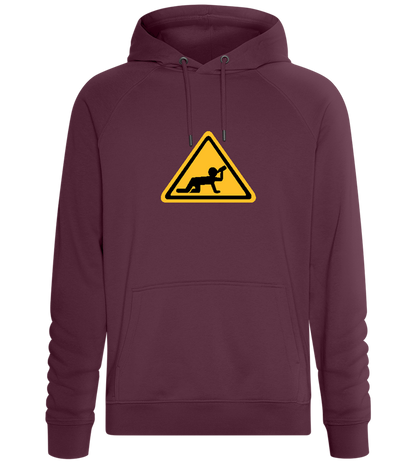 Drunk Warning Sign Design - Comfort unisex hoodie_BORDEAUX_front