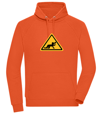 Drunk Warning Sign Design - Comfort unisex hoodie_BURNT ORANGE_front