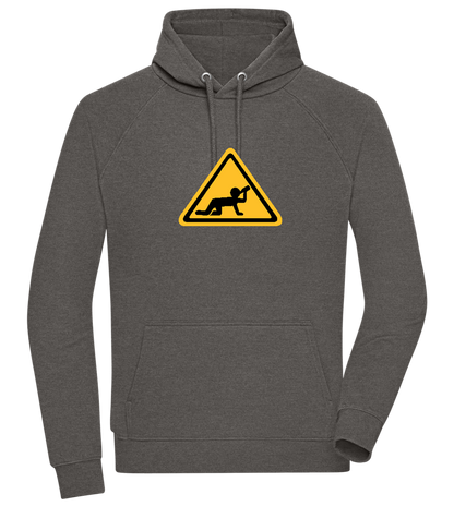 Drunk Warning Sign Design - Comfort unisex hoodie_CHARCOAL CHIN_front