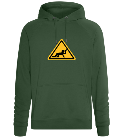 Drunk Warning Sign Design - Comfort unisex hoodie_GREEN BOTTLE_front