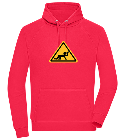 Drunk Warning Sign Design - Comfort unisex hoodie_RED_front