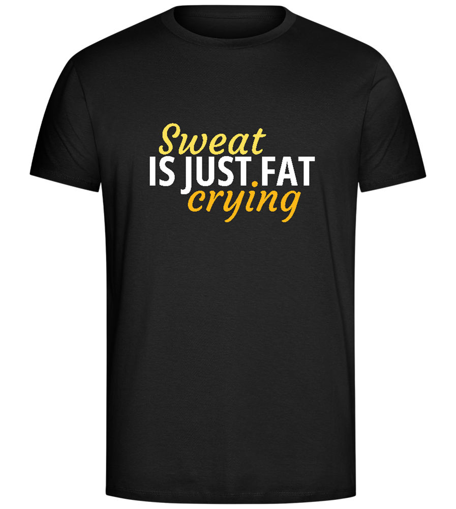 Just Fat Crying Design - Comfort Unisex T-Shirt_DEEP BLACK_front