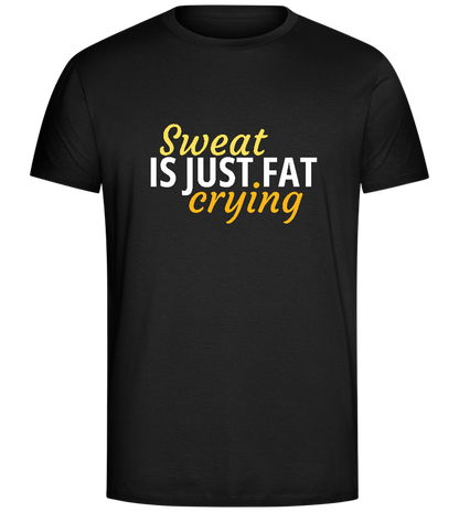 Just Fat Crying Design - Comfort Unisex T-Shirt_DEEP BLACK_front