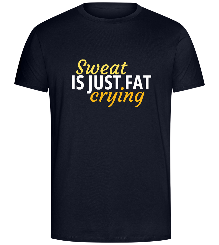 Just Fat Crying Design - Comfort Unisex T-Shirt_FRENCH NAVY_front