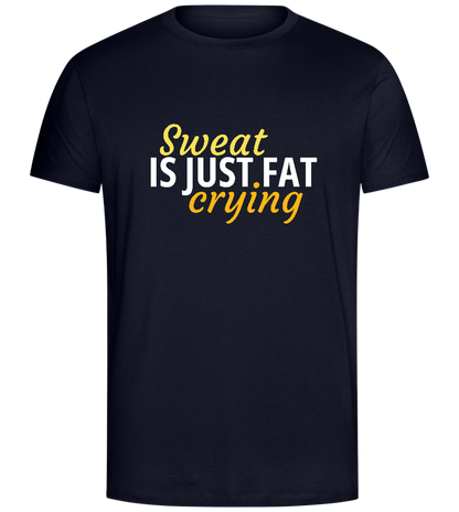 Just Fat Crying Design - Comfort Unisex T-Shirt_FRENCH NAVY_front