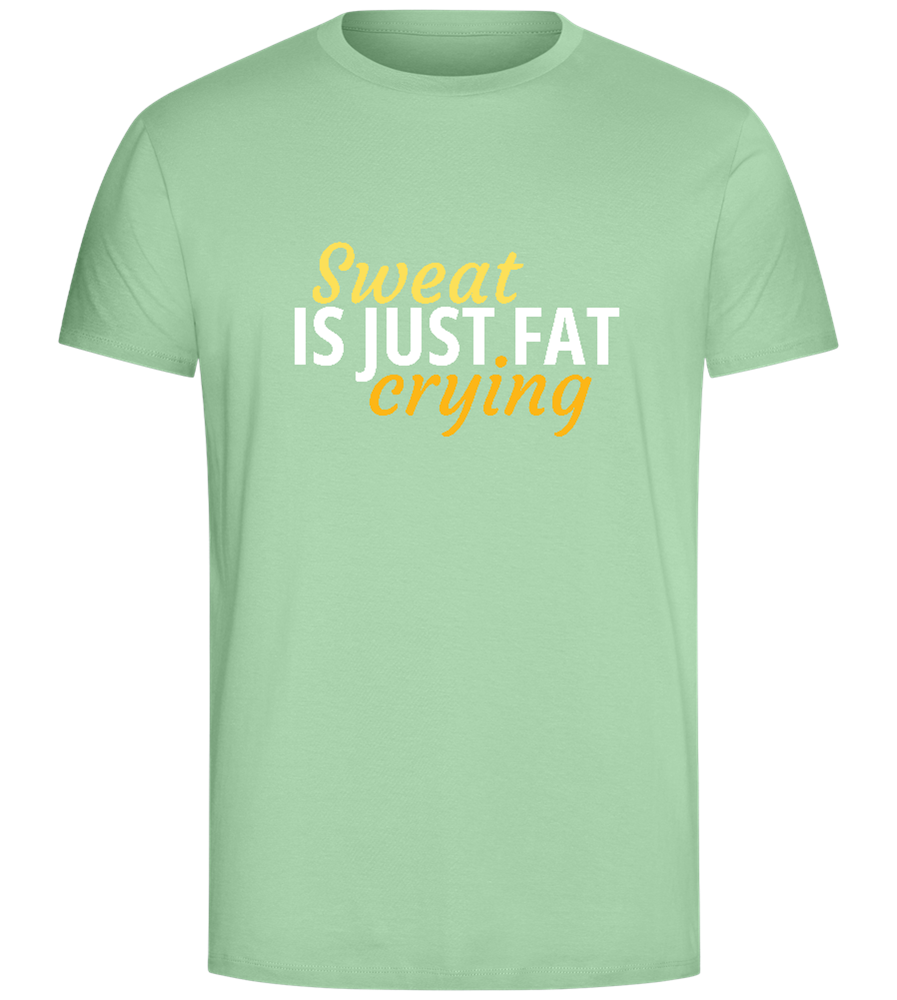 Just Fat Crying Design - Comfort Unisex T-Shirt_ICE GREEN_front