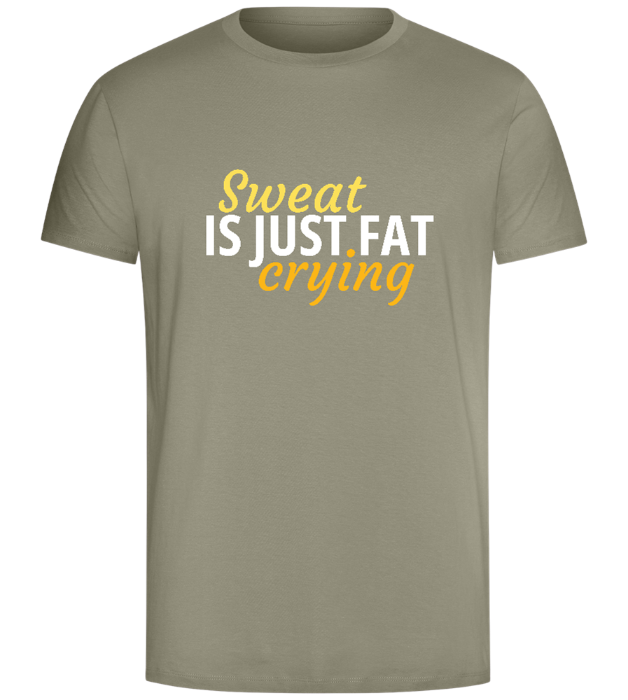 Just Fat Crying Design - Comfort Unisex T-Shirt_KHAKI_front