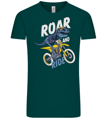 Dino Biker Design - Comfort Unisex T-Shirt_GREEN EMPIRE_front