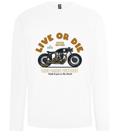 Cafe Racer Motor Design - Comfort men's long sleeve t-shirt_WHITE_front