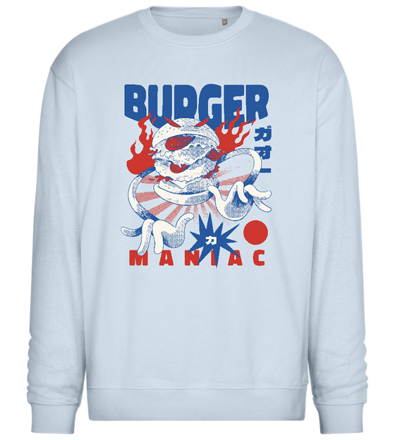 Burger Maniac Design - Comfort Essential Unisex Sweater_CREAMY BLUE_front