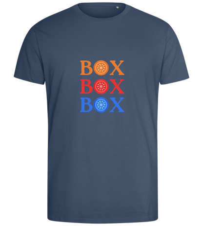 Box Box Box Design - Comfort men's fitted t-shirt_DENIM_front