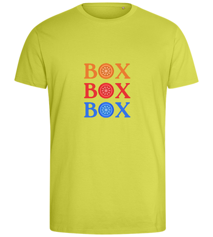 Box Box Box Design - Comfort men's fitted t-shirt_GREEN APPLE_front