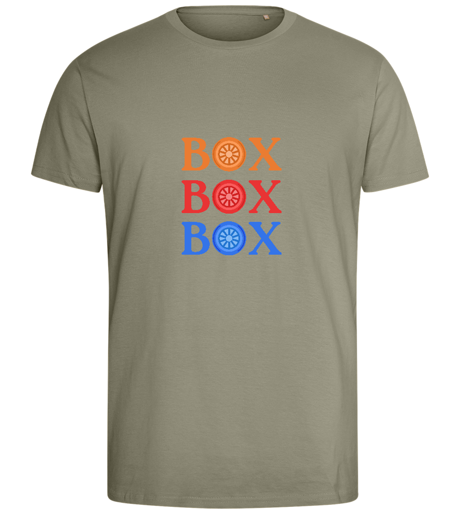 Box Box Box Design - Comfort men's fitted t-shirt_KHAKI_front