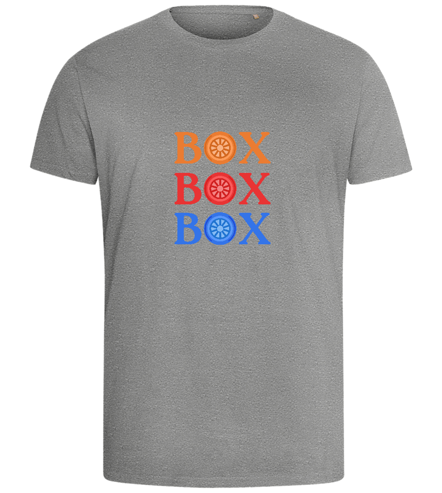 Box Box Box Design - Comfort men's fitted t-shirt_ORION GREY_front