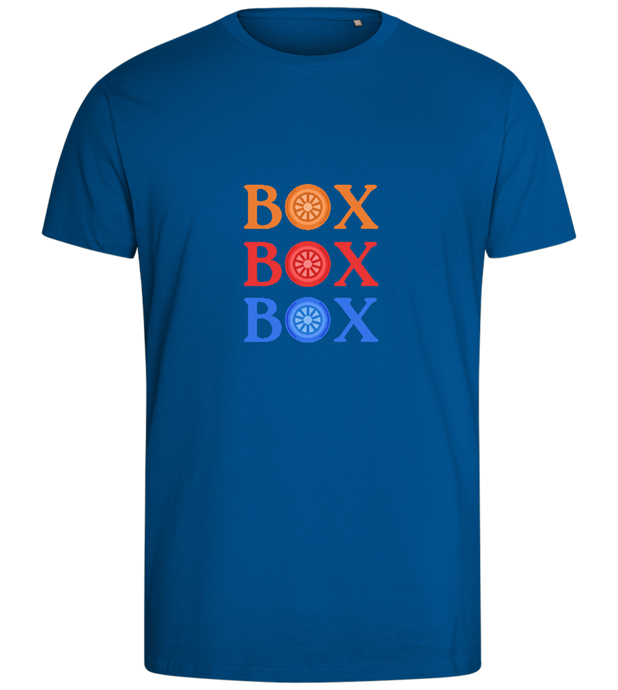 Box Box Box Design - Comfort men's fitted t-shirt_ROYAL_front